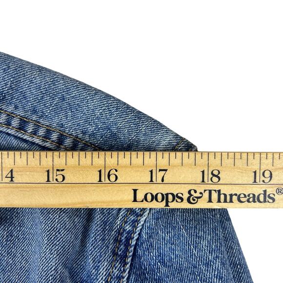 Levis Denim Trucker Jacket Womens Small Blue 72334 Button Front Blue Jean Jacket - Picture 14 of 16